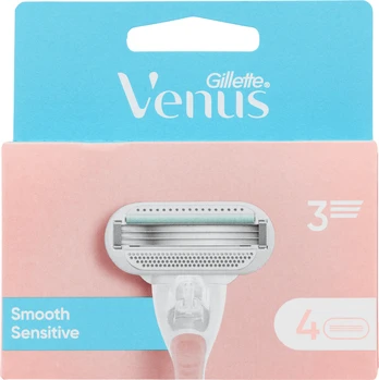 Venus - Gillette Venus Smooth Sensitive Razor Blades - Pink/White - 4 pcs