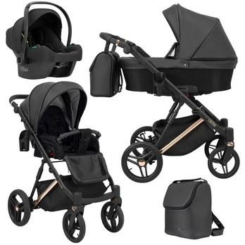 Universalus vežimėlis Kunert Lazzio Premium 3in1, Black