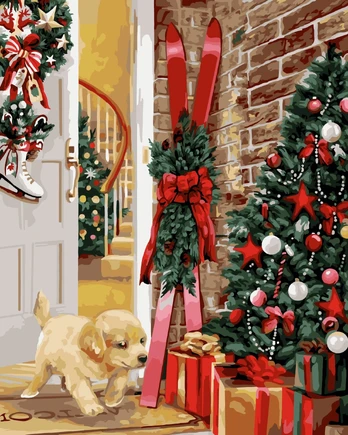 Tapybos pagal skaičius rinkinys: L038 Gift time 40*50