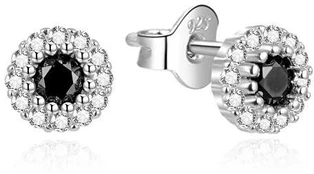 Agato Sparkling sidabrinis earrings with zircons AGT-E002PBK