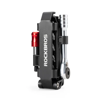 Rockbros Multitool Bicycle Tool Set with Ratchet Wrench and Tire Levers - Juodas