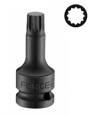 Force Dvylikakampis-galvutė smūginis Spline M10 1/2"