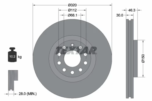 TEXTAR 92106705 Brake Disc