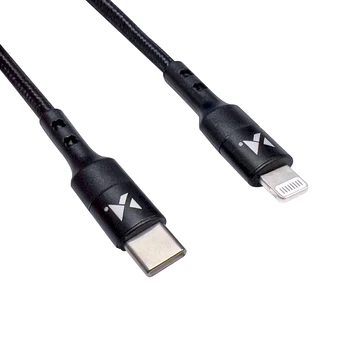 Wozinsky kabelis USB Type C - Lightning Power Delivery 18W 1m juodas (WUC-PD-CL1B)