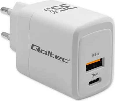 GaN 35W charger 5V 20V 1.5A 3A,1xUSB C PD,1xUS