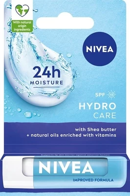 Lūpų balzamas Nivea Hydro Care Moisture, 4.8 g