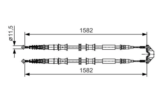 Trosas, stovėjimo stabdys BOSCH 1 987 482 138