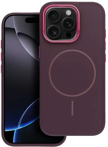 FRAME MAG COVER Case compatible with MagSafe for IPHONE 15 violetinė