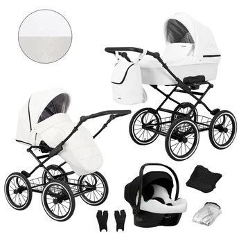 Universalus vežimėlis Romantic Kunert 3in1, White Eco