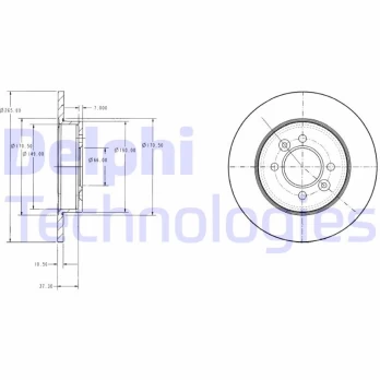 Stabdžių diskas DELPHI BG2694