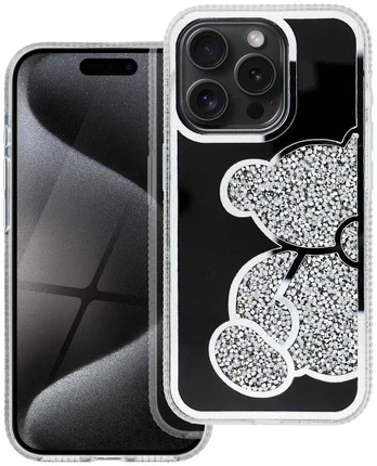 TEDDY BEAR dėklas IPHONE 14 sidabrinis