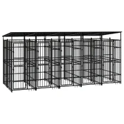 Lauko voljeras šunims su stogu, plienas, 9,22m² kaina