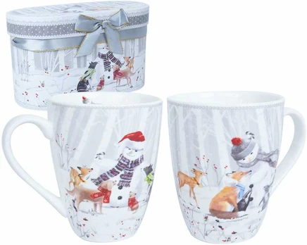 Puodeliai MIA SNOW H10,5cm 340ml, 2vnt dovanų dėžutėje
