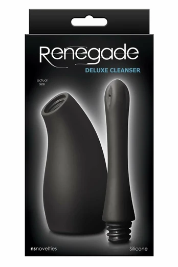 Renegade Deluxe Cleanser Black Flexible Silicone Hygiene System