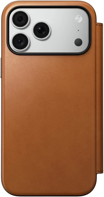 Dėklas Cases and Covers - Flip Nomad Modern Leather Folio, saddle (Horween) – iPhone 18 Pro Max/17 Pro Max