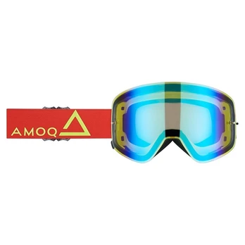 Akiniai AMOQ MX Vision Magnetic Raudoni-HiVis - Gold Mirror