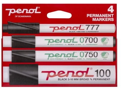 Penol Marker 777-0700-0750-100, permanent, with 4 pcs. (12901011)