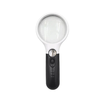 Didinamasis stiklas - lupa  su LED šviesa, Ø 7,5 cm