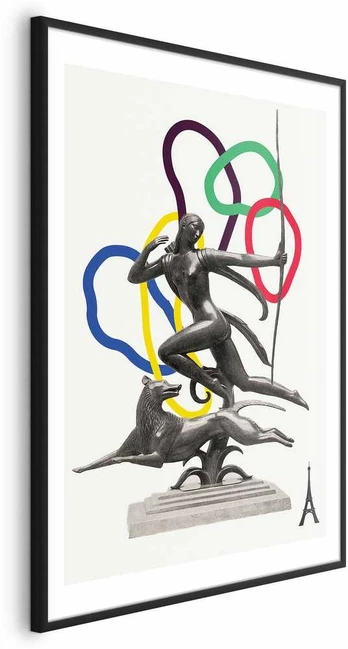 Artgeist Plakatas - Collage Graphic - Woman Shooting a Bow