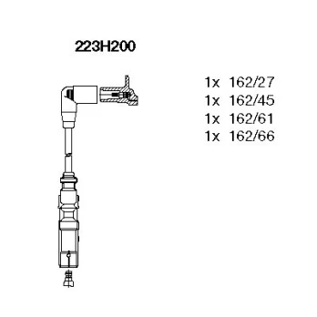 Uždegimo laido komplektas BREMI 223H200
