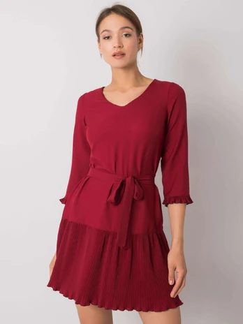 Suknelė-LK-SK-507733.80P-bordo