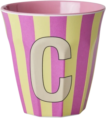 Rice - Melamine Cup with the Letter C - Rožinė - Medium