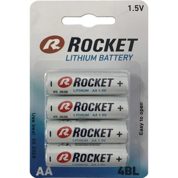 AA ličio baterijos Rocket Lithium, 4 vnt.