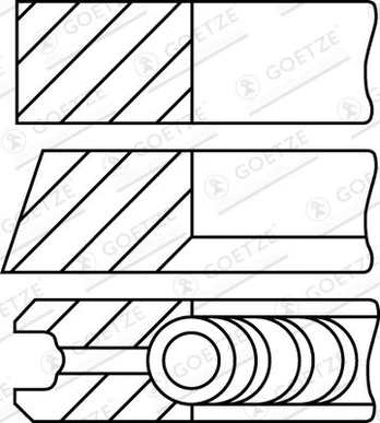 GOETZE 08-428700-00 Piston rings set