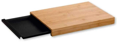 Bamboo cutting board with pull-out tray, 34 x 24 cm, Kesper
