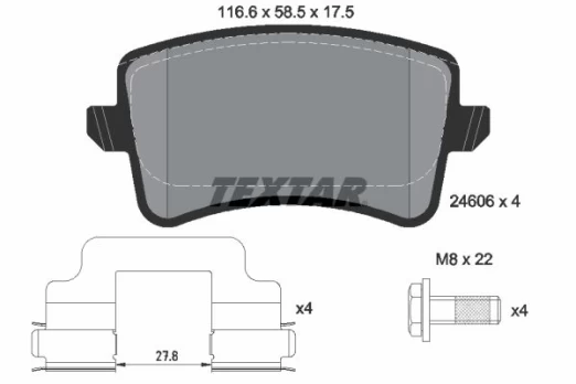TEXTAR 2460601 Brake pad set