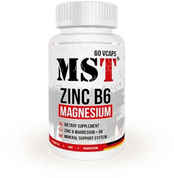 MST Cinkas + Magnesium + B6 60 veganiškų kapsulių