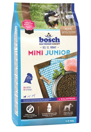 Bosch Petfood Mini Junior 1kg+1kg DOVANŲ!