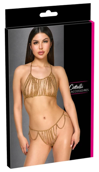 Cottelli accessoires Top Set Chain Gold Seksuali liemenėlė