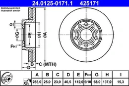ATE 24.0125-0171.1 Brake Disc kaina