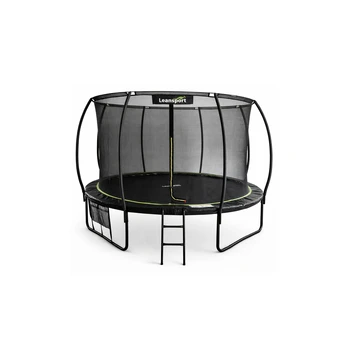 Lean Sport LEAN Garden Trampoline with Inner Net Juodas and Žalias 487CM 16FT