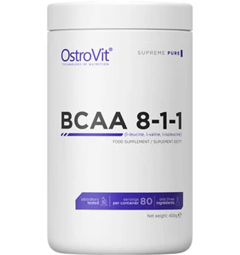 OstroVit BCAA 8-1-1, Be saldiklių, 400 g