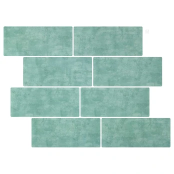Metro plytelė 50 pcs Pilkai žalia 29 x 21 cm