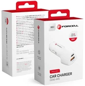 Įkroviklis Forcell CC50-1A1C, USB/Cigarette Lighter Socket/USB-C, balta, 38 W kaina