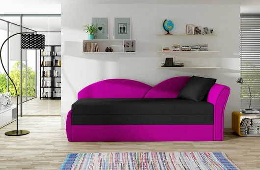 Sofa - lova Aga juoda, Alova 04, Alova 76