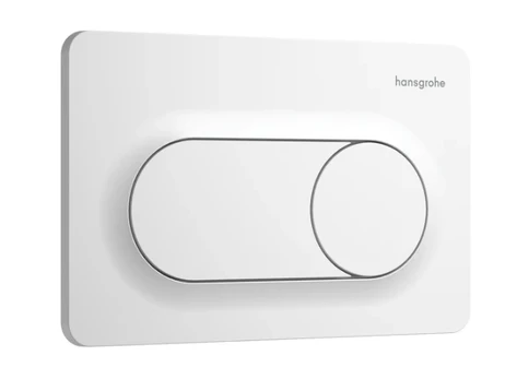 Hansgrohe HG iFrame Original S Trykplade - til dobbeltskyl, Mat hvid
