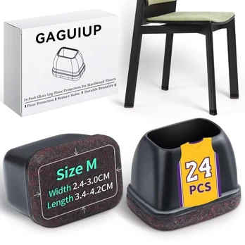 Kėdžių kojų apsauga 2.4-3x3.4-4.2 cm 24 vnt