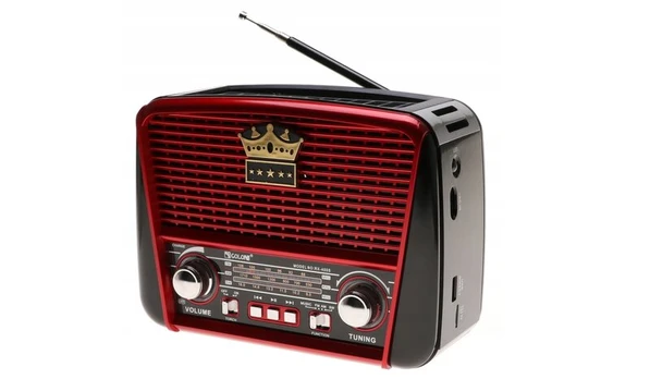 Retro Radijo imtuvas, nešiojamas su saulės baterija