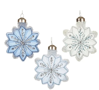 Christmas Tree toy Decoris Snowflake. 10 cm