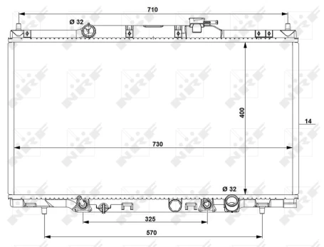 Variklio radiatorius NRF NRF 53574