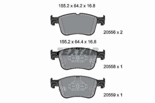 TEXTAR 2055601 Brake pad set