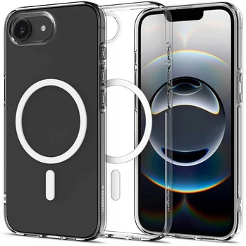 Spigen „Crystal Flex MagSafe“, skaidriai baltas – „iPhone 16e“
