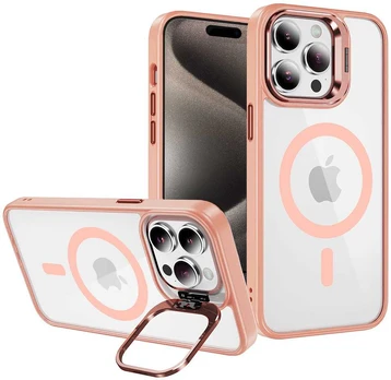 Tel Protect Kickstand Magsafe dėklas skirtas Apple iPhone 13 Pro light rožinės spalvos