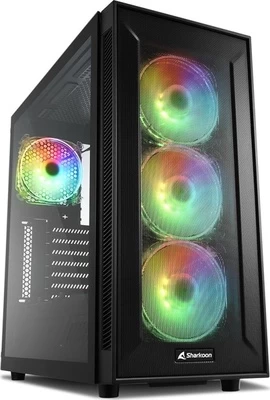 Korpusas Sharkoon TG6M RGB, juoda