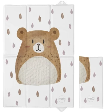Sulankstomas vystymo kilimėlis Ceba Baby Basic Bear Buddy, 40 × 60 cm