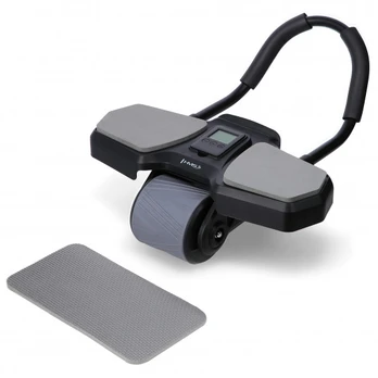 KA10 BLACK ABS WHEEL AUTOMATIC ABDOMINAL MUSCLE EXERCISE WHEEL WITH SUPPORT